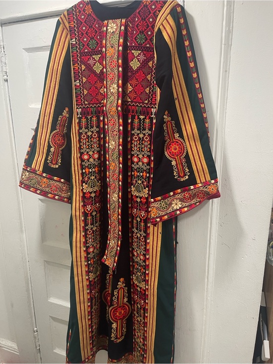 Dresses & Skirts - Embroidered Black & Red Ethnic Maxi Dress